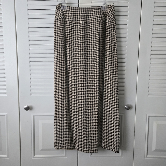 Vintage Emporio Armani Hounds tooth Skirt Made On Italy Size 42eu #073 - Picture 1 of 10
